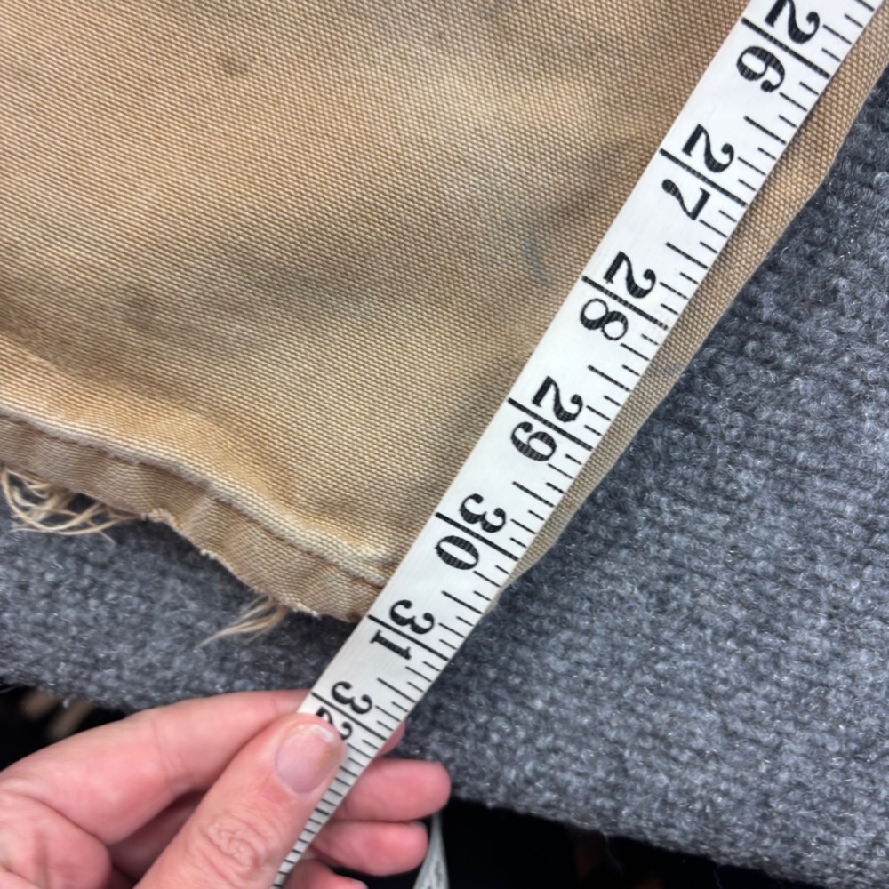 CARHARTT Men’s WORN Used Dungarees Tan Cargo Pants Size: 36 - Picture 8 of 8